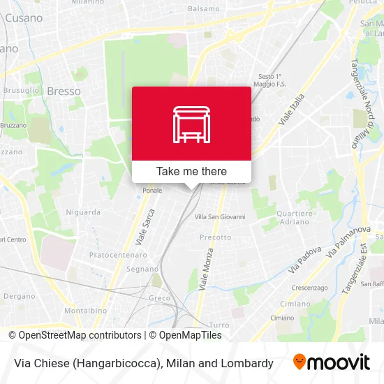 Via Chiese (Hangarbicocca) map
