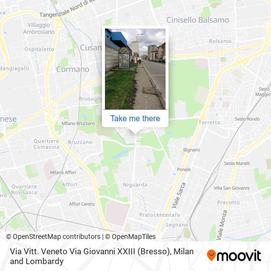 Via Vitt. Veneto Via Giovanni XXIII (Bresso) map