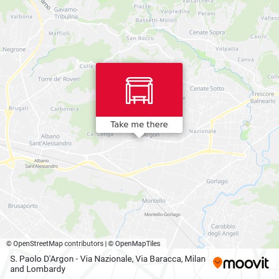 S. Paolo D'Argon - Via Nazionale, Via Baracca map