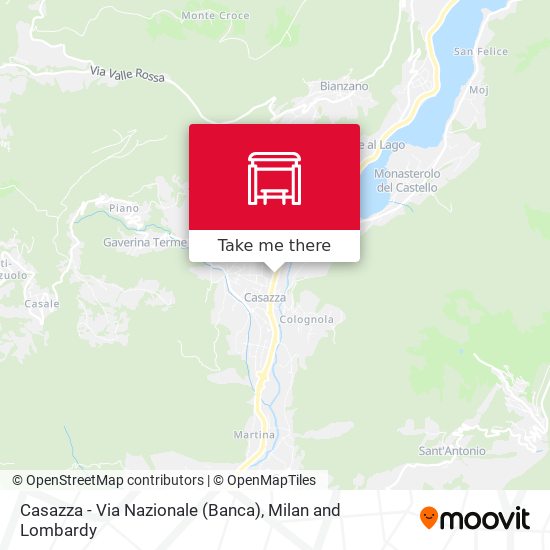 Casazza - Via Nazionale (Banca) map