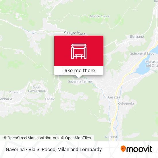 Gaverina - Via S. Rocco map