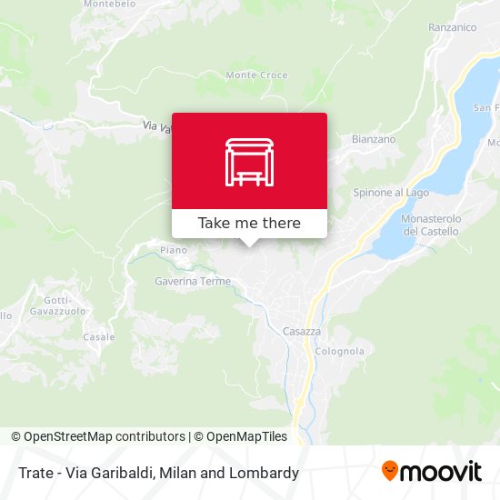 Trate - Via Garibaldi map