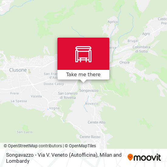 Songavazzo - Via V. Veneto (Autofficina) map