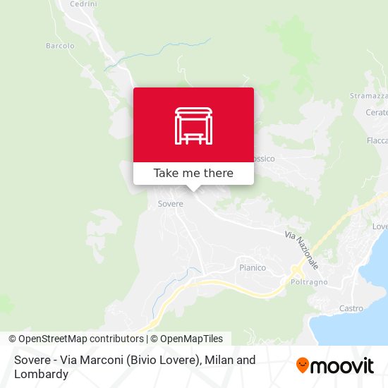 Sovere - Via Marconi (Bivio Lovere) map
