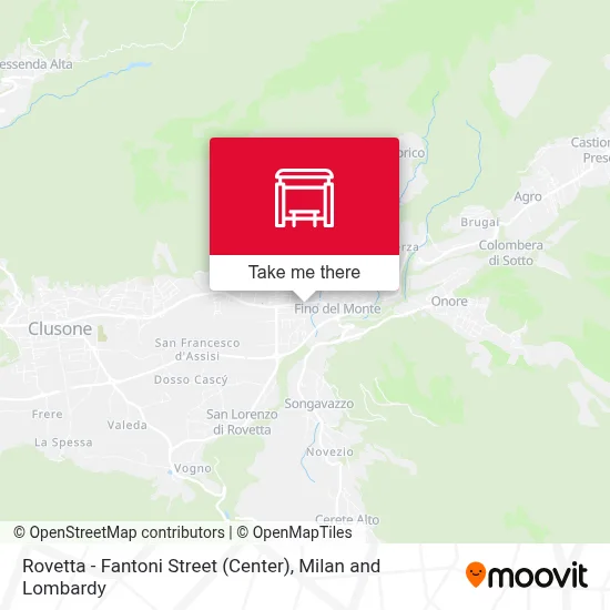 Rovetta - Fantoni Street (Center) map