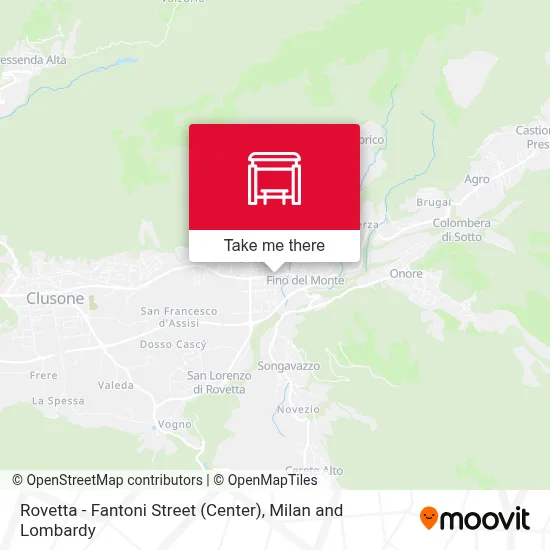 Rovetta - Fantoni Street (Center) map
