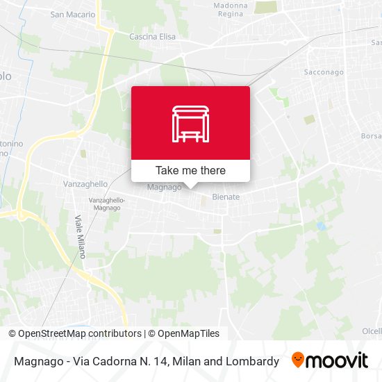 Magnago - Via Cadorna N. 14 map