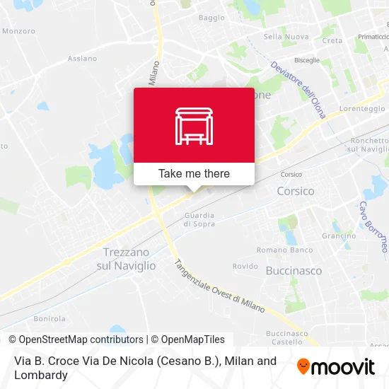 Via B. Croce Via De Nicola (Cesano B.) map
