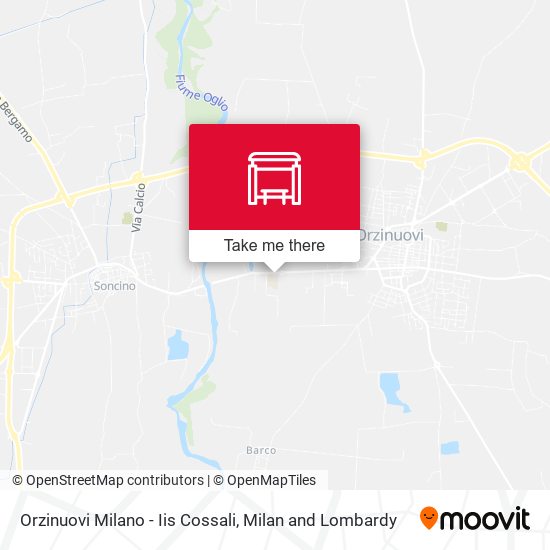 Orzinuovi Milano - Iis Cossali map