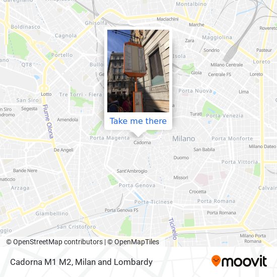Cadorna M1 M2 map