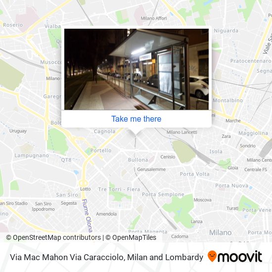 Via Mac Mahon Via Caracciolo map