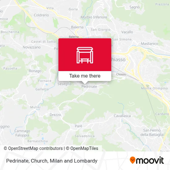 Pedrinate, Church map