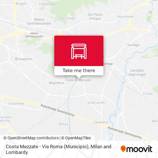 Costa Mezzate - Via Roma (Municipio) map
