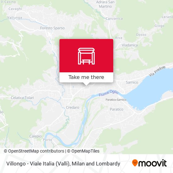 Villongo - Viale Italia (Valli) map