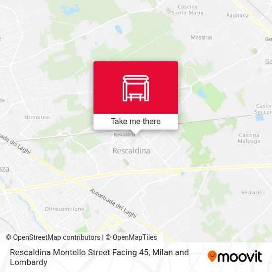 Rescaldina Montello Street Facing 45 map