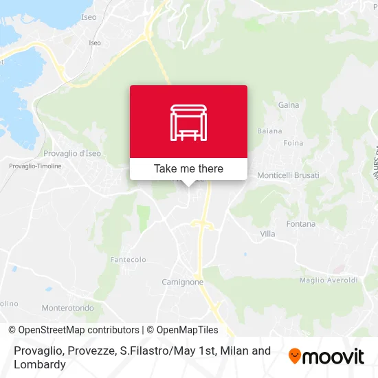 Provaglio, Provezze, S.Filastro / May 1st map