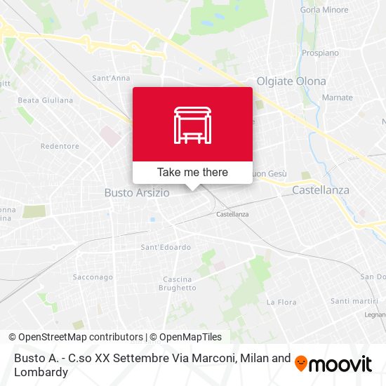 Busto A. - C.so XX Settembre Via Marconi map