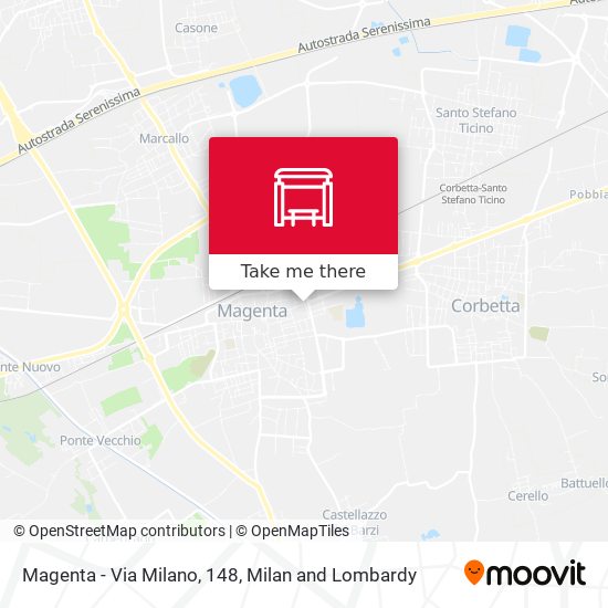 Magenta - Via Milano, 148 map