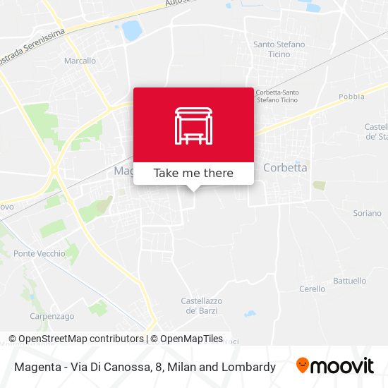 Magenta - Via Di Canossa, 8 map
