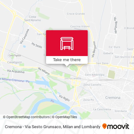 Cremona - Via Sesto Grunsaco map