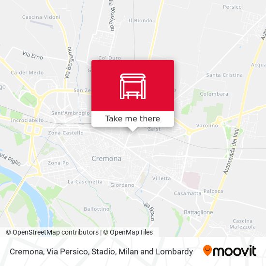 Cremona, Via Persico, Stadio map