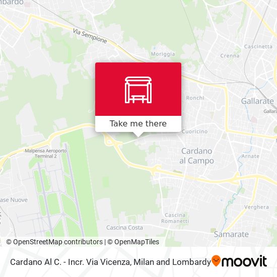 Cardano Al C. - Incr. Via Vicenza map