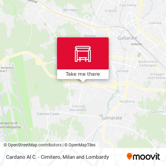 Cardano Al C. - Cimitero map