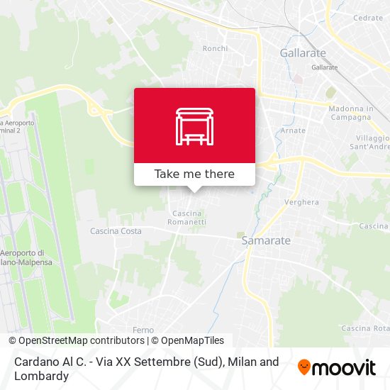 Cardano Al C. - Via XX Settembre (Sud) map