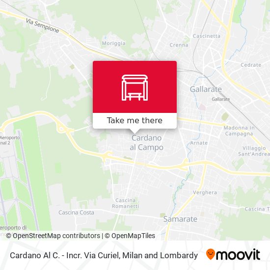 Cardano Al C. - Incr. Via Curiel map