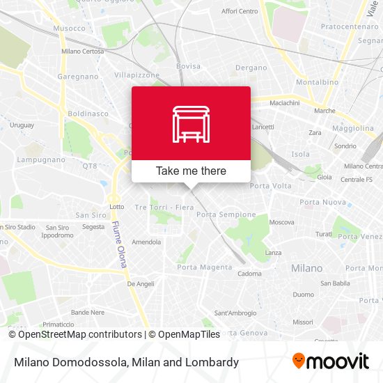 Milano Domodossola map