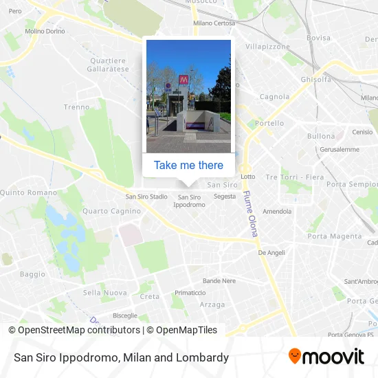San Siro Ippodromo map