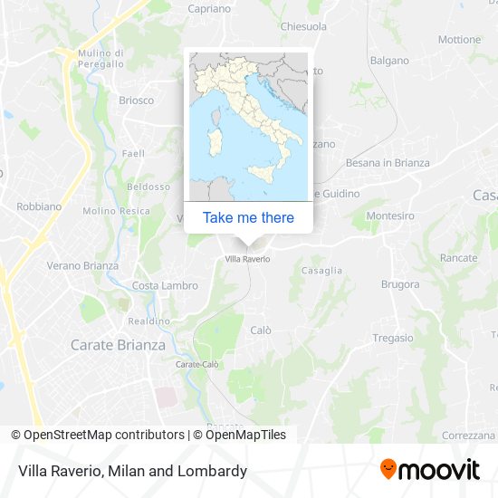 Villa Raverio map