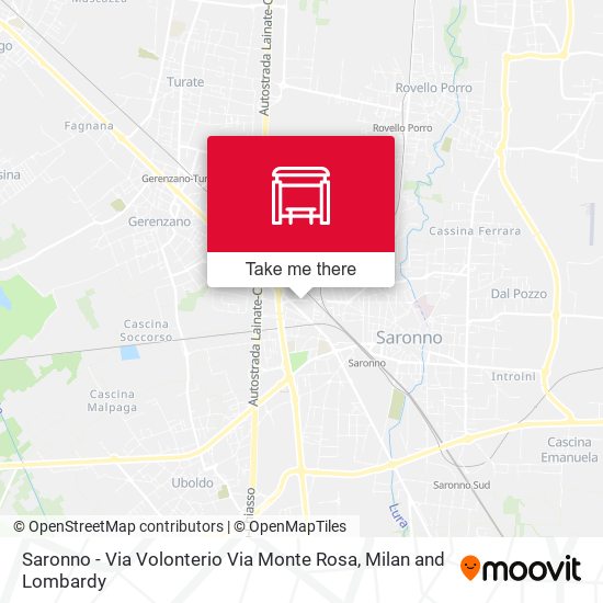 Saronno - Via Volonterio Via Monte Rosa map