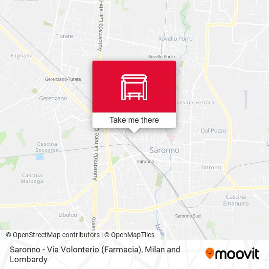 Saronno - Via Volonterio (Farmacia) map