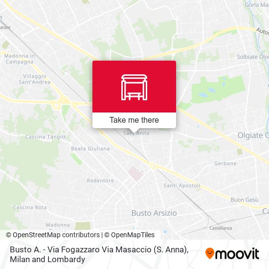 Busto A. - Via Fogazzaro Via Masaccio (S. Anna) map