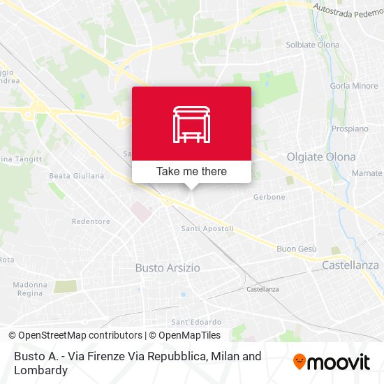 Busto A. - Via Firenze Via Repubblica map