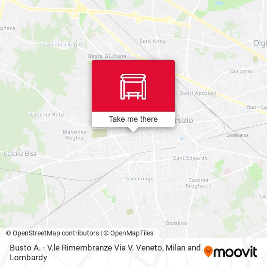 Busto A. - V.le Rimembranze Via V. Veneto map