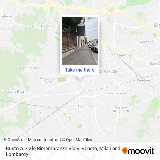 Busto A. - V.le Rimembranze Via V. Veneto map
