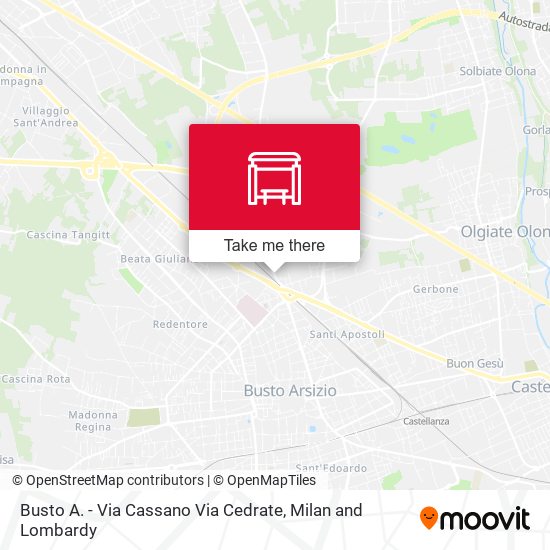 Busto A. - Via Cassano Via Cedrate map