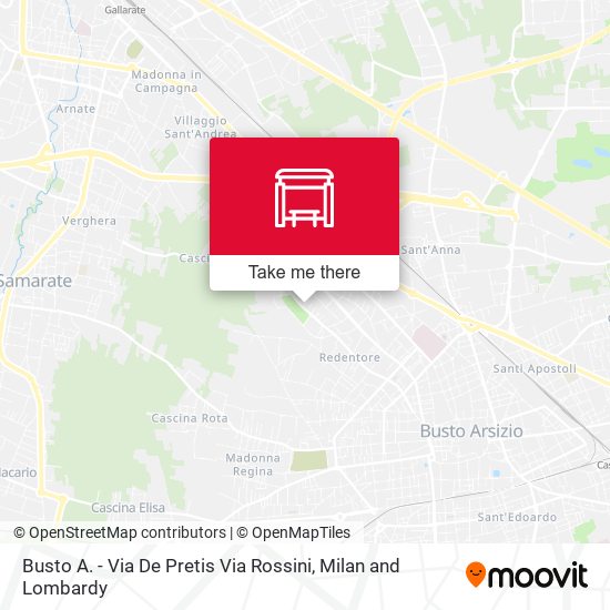 Busto A. - Via De Pretis Via Rossini map