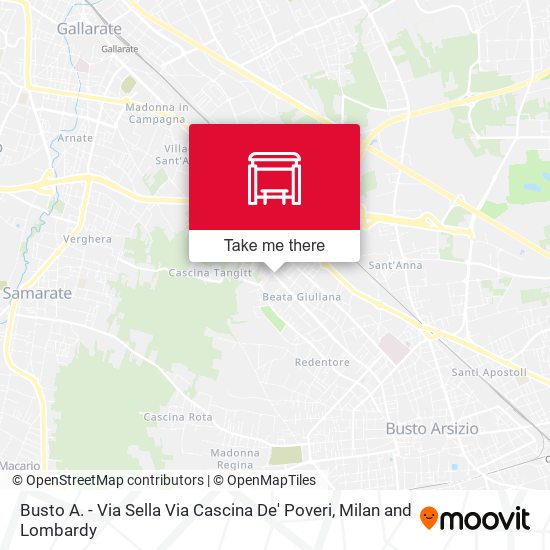 Busto A. - Via Sella Via Cascina De' Poveri map