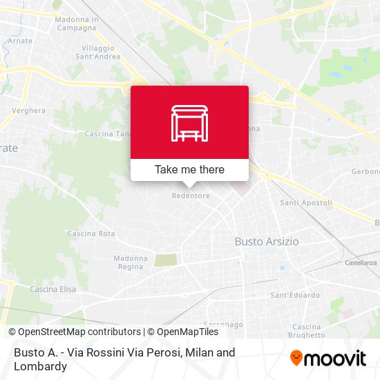 Busto A. - Via Rossini Via Perosi map