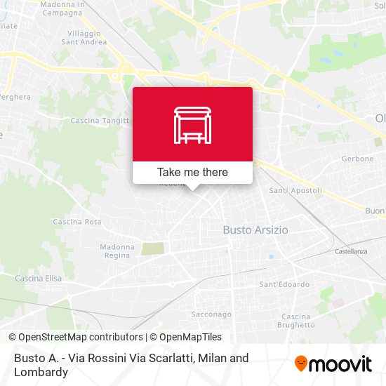 Busto A. - Via Rossini Via Scarlatti map
