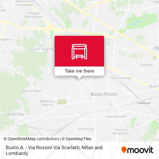 Busto A. - Via Rossini Via Scarlatti map