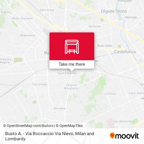Busto A. - Via Boccaccio Via Nievo map