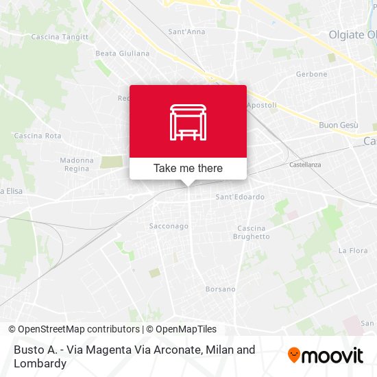 Busto A. - Via Magenta Via Arconate map