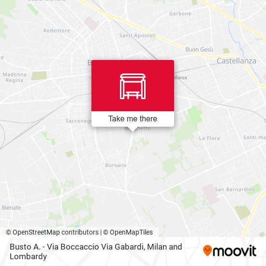 Busto A. - Via Boccaccio Via Gabardi map
