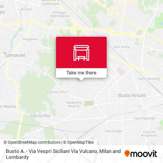 Busto A. - Via Vespri Siciliani Via Vulcano map