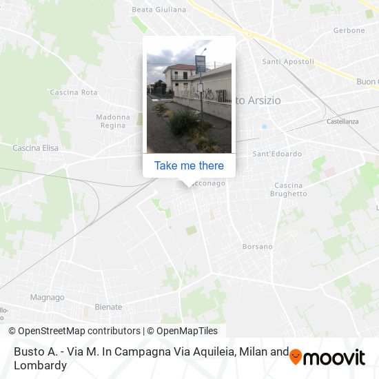 Busto A. - Via M. In Campagna Via Aquileia map