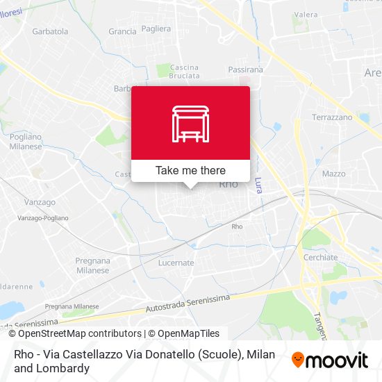 Rho - Via Castellazzo Via Donatello (Scuole) map